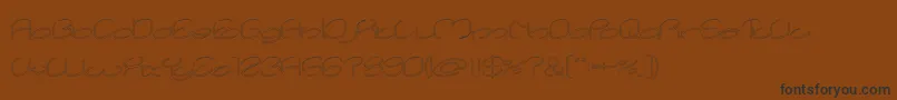 lanitta Hollow Font – Black Fonts on Brown Background