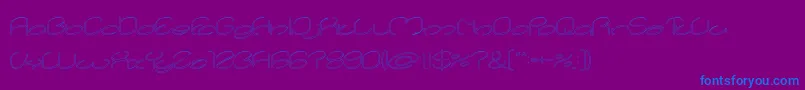 lanitta Hollow-fontti – siniset fontit violetilla taustalla