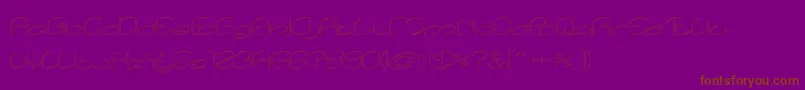 lanitta Hollow-Schriftart – Braune Schriften auf violettem Hintergrund