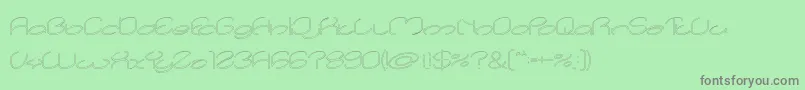 lanitta Hollow Font – Gray Fonts on Green Background