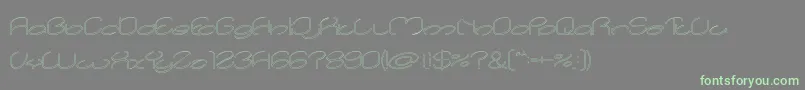 lanitta Hollow Font – Green Fonts on Gray Background