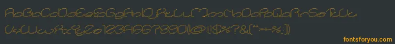 lanitta Hollow Font – Orange Fonts on Black Background