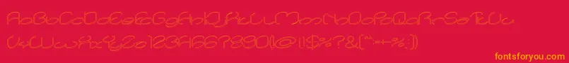 lanitta Hollow Font – Orange Fonts on Red Background