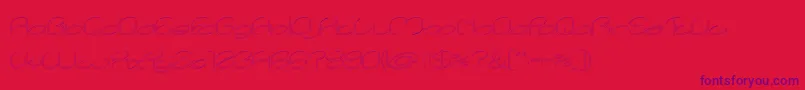 lanitta Hollow-Schriftart – Violette Schriften auf rotem Hintergrund