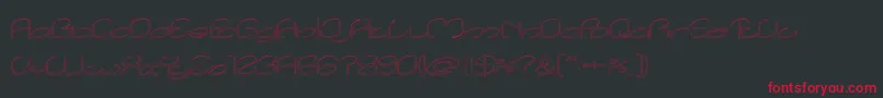 lanitta Hollow Font – Red Fonts on Black Background