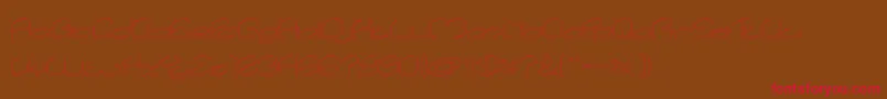 lanitta Hollow Font – Red Fonts on Brown Background