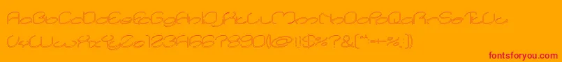 lanitta Hollow Font – Red Fonts on Orange Background