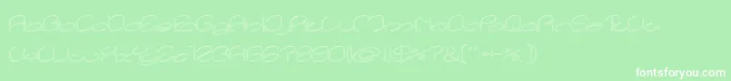 lanitta Hollow Font – White Fonts on Green Background