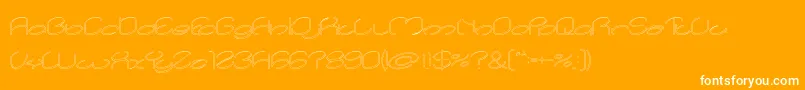 lanitta Hollow Font – White Fonts on Orange Background