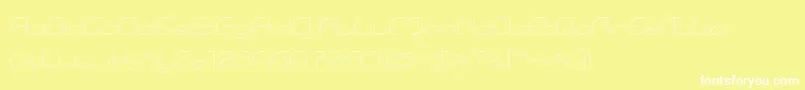 lanitta Hollow Font – White Fonts on Yellow Background