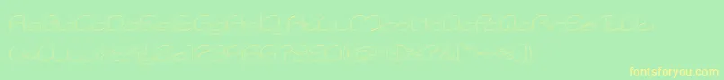 lanitta Hollow Font – Yellow Fonts on Green Background