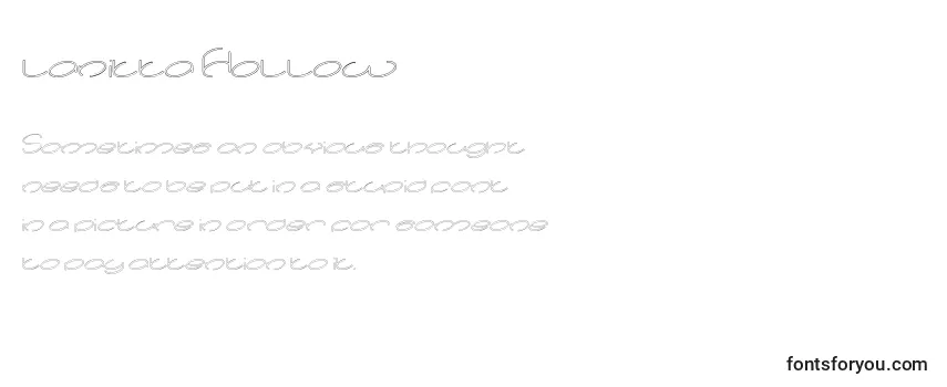 Обзор шрифта Lanitta Hollow