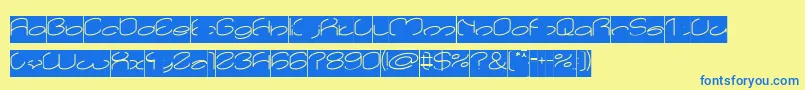 fuente lanitta Inverse – Fuentes Azules Sobre Fondo Amarillo