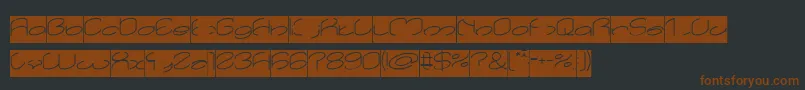 lanitta Inverse-fontti – ruskeat fontit mustalla taustalla