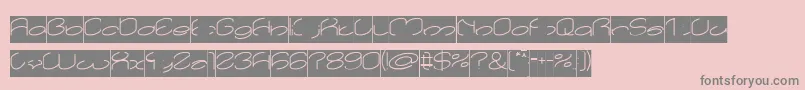 lanitta Inverse Font – Gray Fonts on Pink Background