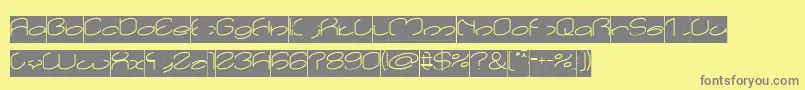 lanitta Inverse Font – Gray Fonts on Yellow Background