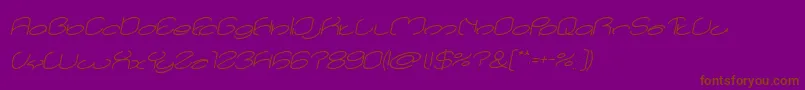 Weitere Informationen zur lanitta Italic-Schriftart lanitta Italic-Schriftart – Braune Schriften auf violettem Hintergrund