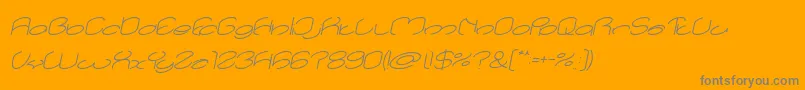 lanitta Italic Font – Gray Fonts on Orange Background