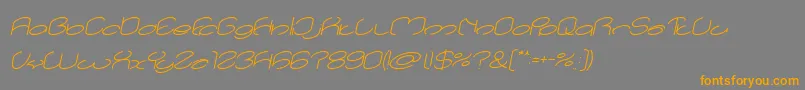 Шрифт lanitta Italic – оранжевые шрифты на сером фоне