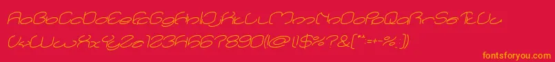 fuente lanitta Italic – Fuentes Naranjas Sobre Fondo Rojo