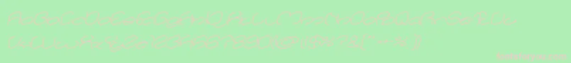 lanitta Italic Font – Pink Fonts on Green Background