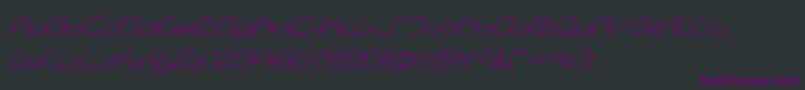 lanitta Italic Font – Purple Fonts on Black Background
