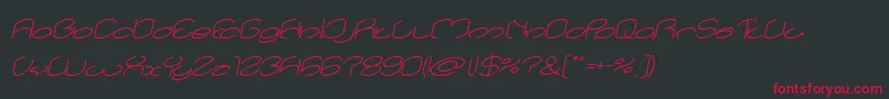 lanitta Italic Font – Red Fonts on Black Background