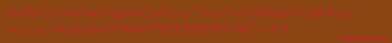 lanitta Italic Font – Red Fonts on Brown Background