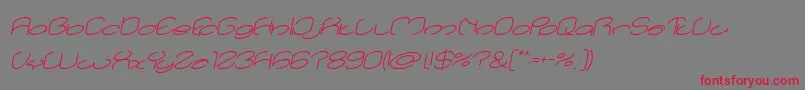lanitta Italic Font – Red Fonts on Gray Background