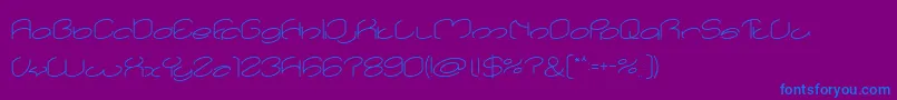 lanitta light Font – Blue Fonts on Purple Background