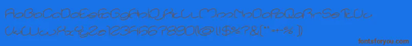lanitta light Font – Brown Fonts on Blue Background
