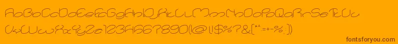 lanitta light Font – Brown Fonts on Orange Background