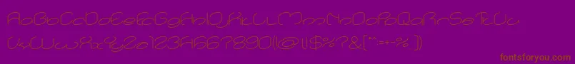 lanitta light Font – Brown Fonts on Purple Background