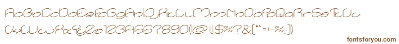 lanitta light-Schriftart – Braune Schriften auf weißem Hintergrund
