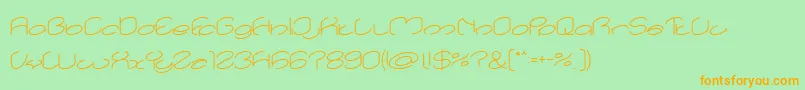 lanitta light Font – Orange Fonts on Green Background