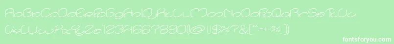 lanitta light Font – White Fonts on Green Background