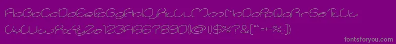 lanitta-Schriftart – Graue Schriften auf violettem Hintergrund