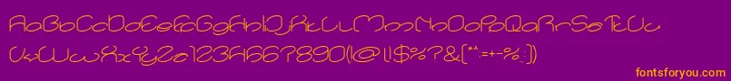 lanitta Font – Orange Fonts on Purple Background