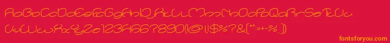 lanitta Font – Orange Fonts on Red Background