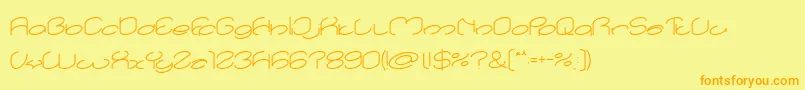 lanitta Font – Orange Fonts on Yellow Background