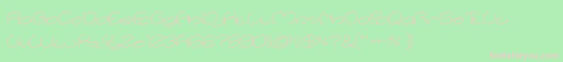 lanitta Font – Pink Fonts on Green Background