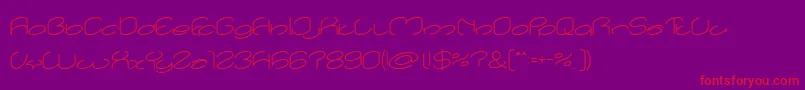 lanitta Font – Red Fonts on Purple Background