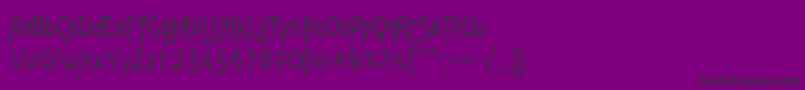 lansbury-Schriftart – Schwarze Schriften auf violettem Hintergrund