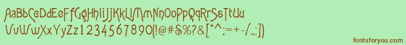 lansbury Font – Brown Fonts on Green Background