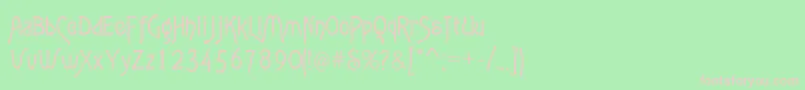 lansbury Font – Pink Fonts on Green Background