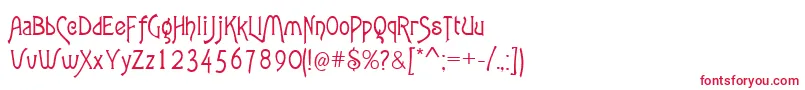lansbury-Schriftart – Rote Schriften