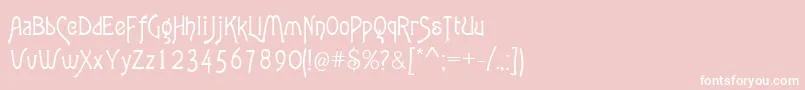 lansbury Font – White Fonts on Pink Background