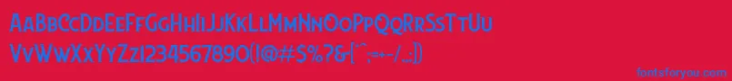 Lansdowne DEMO Font – Blue Fonts on Red Background