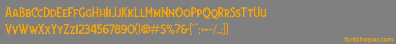 Lansdowne DEMO Font – Orange Fonts on Gray Background