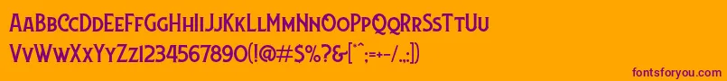 Lansdowne DEMO Font – Purple Fonts on Orange Background